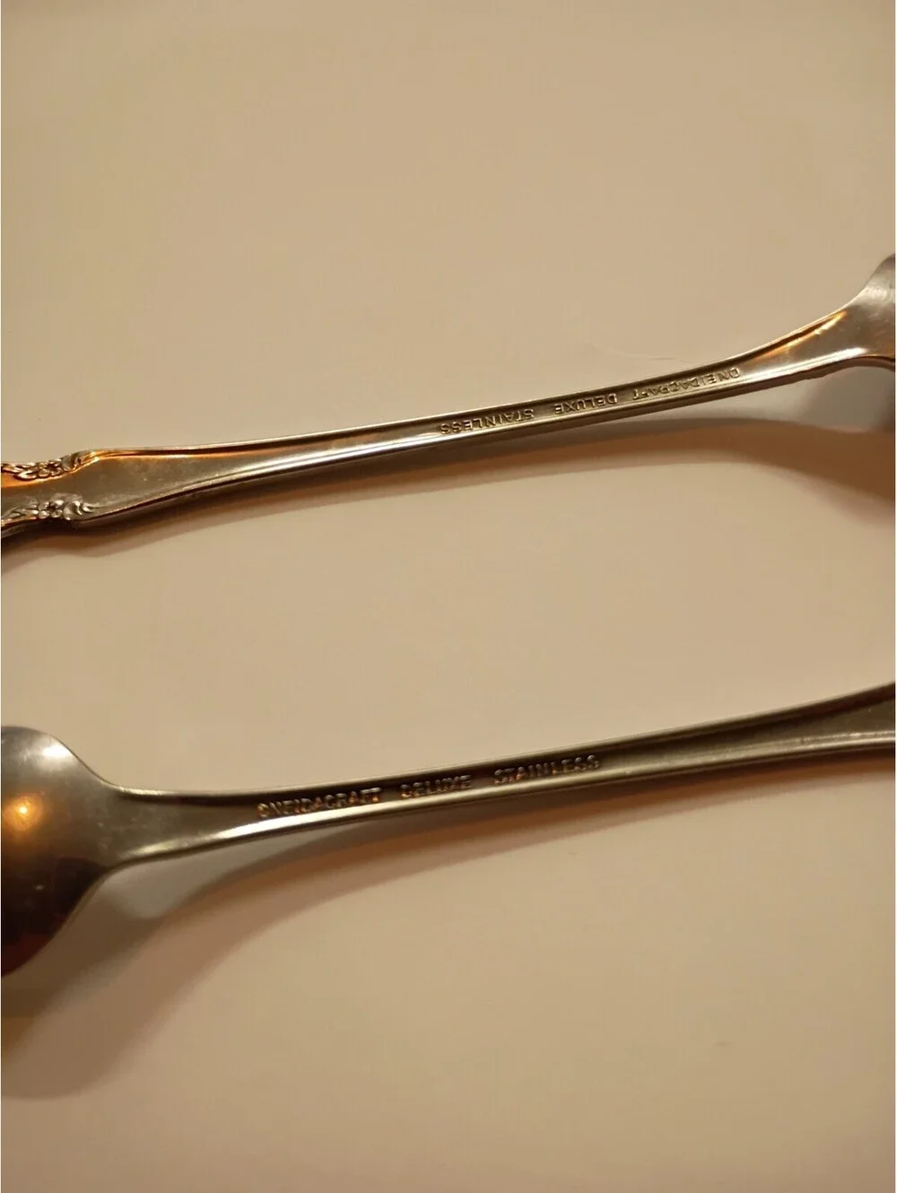 Oneida Craft Deluxe Chateau Stainless 2 Infant Feeding Spoons 5 1/2